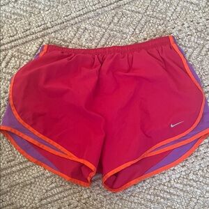 Nike Women's Red and Purple Athletic Shorts like new size medium